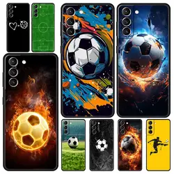 Phone Case For Samsung Galaxy S24 S23 S22 Ultra S20 S21 FE 5G S10 S9 Plus S10E S8 S7 Edge Cover Football Passion Soccer Ball