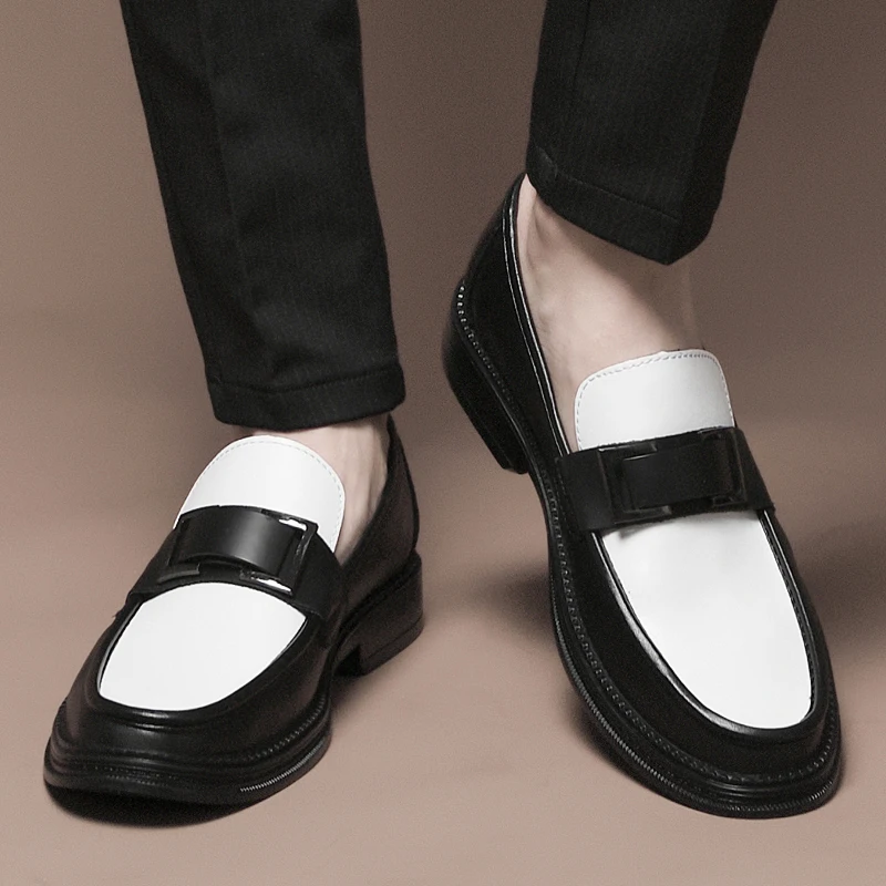 

Brand Men Handmade Leather Oxfords Loafers Spring New Men's Dress Shoes Business Style Party Leather Formal Shoes Wedding Shoes