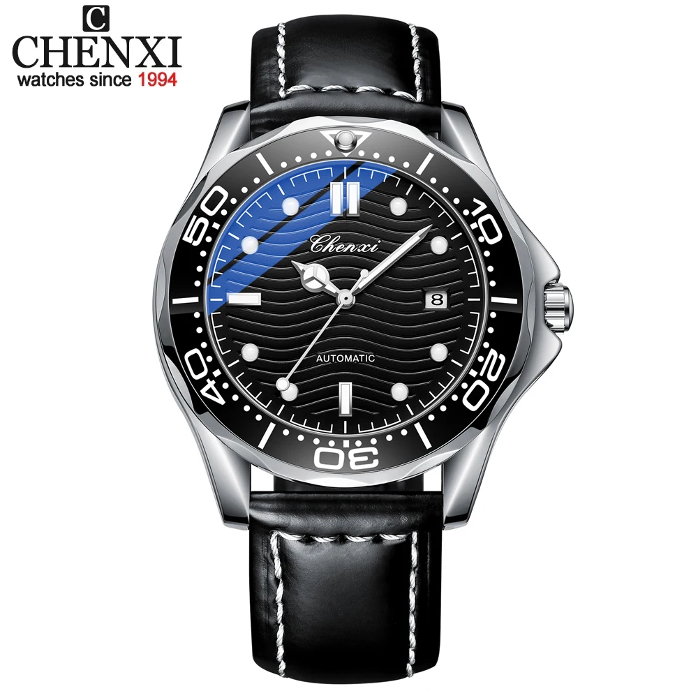 

CHENXI Fashion Luxury Mens Mechanical Wristwatch Casual Leather Waterproof Automatic Watch Men Top Brand Business Date Clock