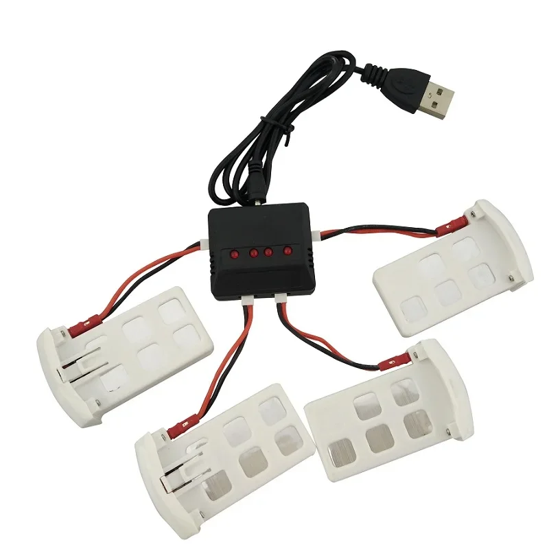 Syma X5UC/X5UW RC Quadcopter Ersatzteile Zubehör 3,7 V 500 mAh batterie * 4 STÜCKE + Usb-ladegerät + Transfer Kabel * 4 STÜCKE