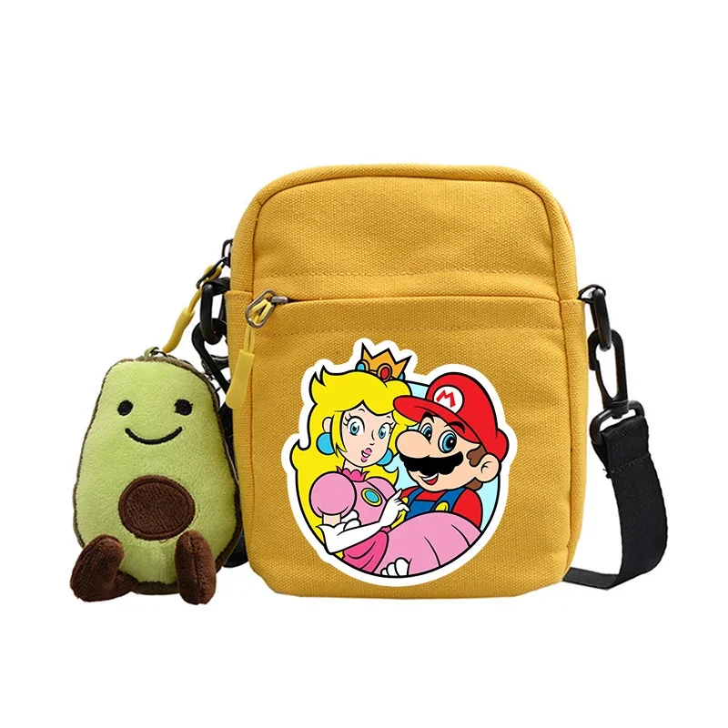 Super Mario Canvas Cartoon małe kwadratowe torby torba na jedno ramię Crossbody nowe codzienne podróże Pop Schoolboy uczennice płócienne pakiety