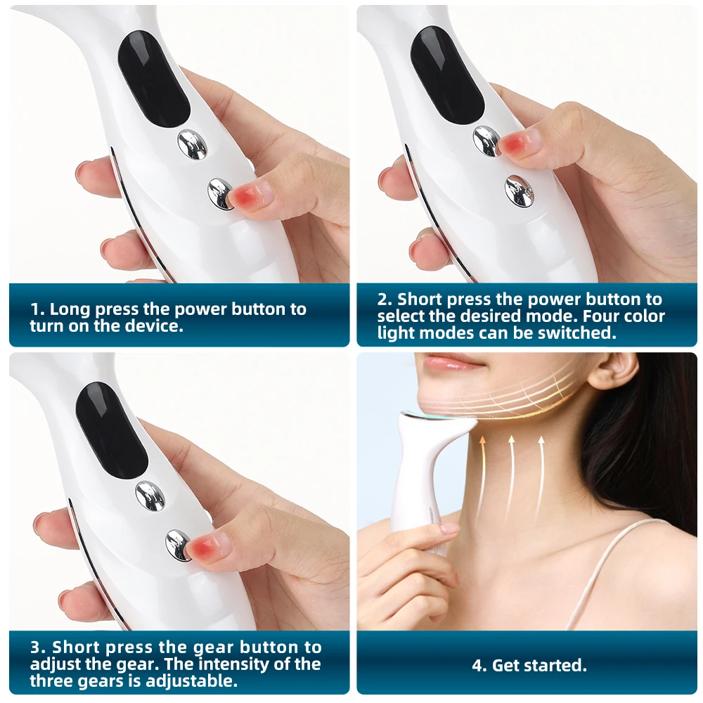 Neck Face Massage Micro-currentt Neck Face Wrinkle Removal Massager EMS Lifting and Tighten Massage Device Skin Care Tool