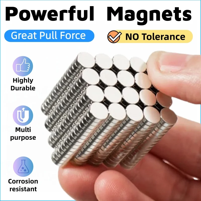 Сильный круглый магнит без допуск Дисковый магнит для украшения, холодильника, самостоятельного изготовления, здания, научных, поделок, офисов, 4x3, 5x3, 6x3