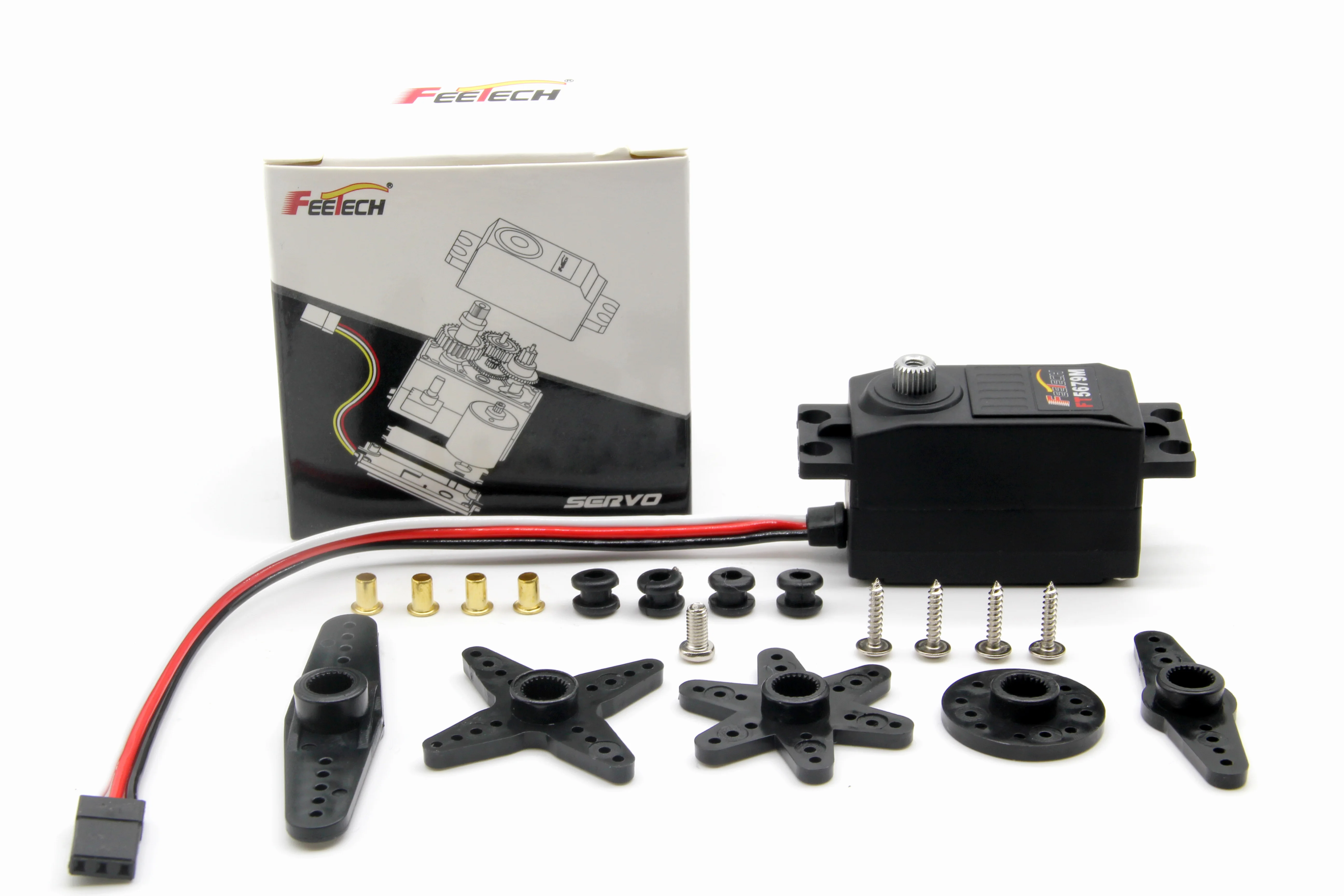 Servo digitale con ingranaggi in metallo a basso profilo da 12 kg per corpo corto per auto RC 1:10 1:12 Robot da deriva Arduinos