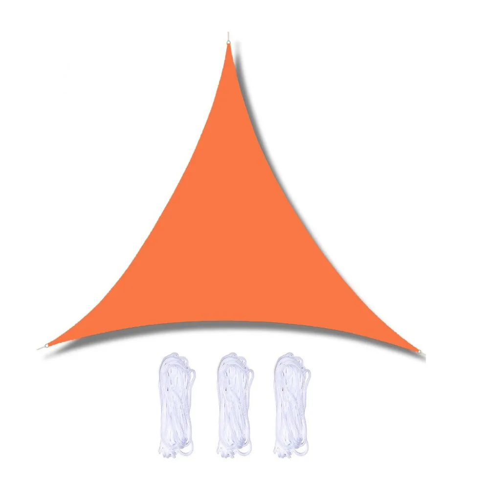 

Sun Protection Triangle Waterproof Sun Shelter 2x2x2M Size With Ropes Outdoor Canopy Durable Portable Awning Shade Cloth Garden