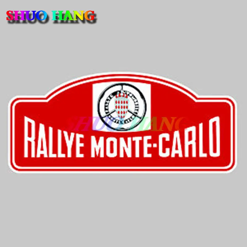 Plaque Rallye Monte-carlo Stickers Motorcycle Racing Laptop Helmet Boot Surfing Camping Car Window Bumper Skis Vinyl Decals