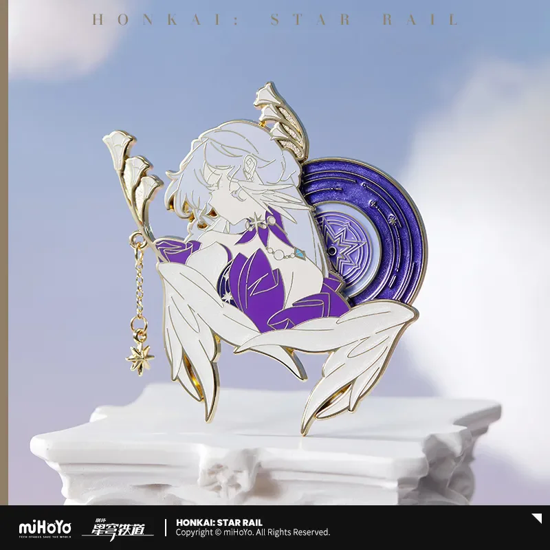 [Genuine] miHoYo Robin Badge Honkai Star Rail Robin Theme Series Metal Badge Anime Brooch Cartoon Accessory Cosplay Xmas Gifts