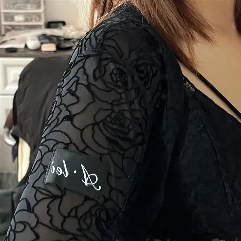 

Индивидуальный национальный стандарт, топ для латинских танцев, куртка с длинными рукавами и принтом роз, современное танцевальное платье