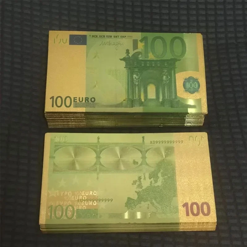 5~100pcs 100 Euro Fake Euro Bill Fake Money European Banknote 100 Euro Gold Banknotes Gifts Collection