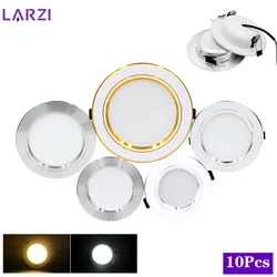 10szt/lot Downlight LED 12V 24V 110V 220V Światło punktowe 5W 9W 12W 15W 18W Oprawa wpuszczana LED Downlight sufitowy Zimna ciepła biała lampa