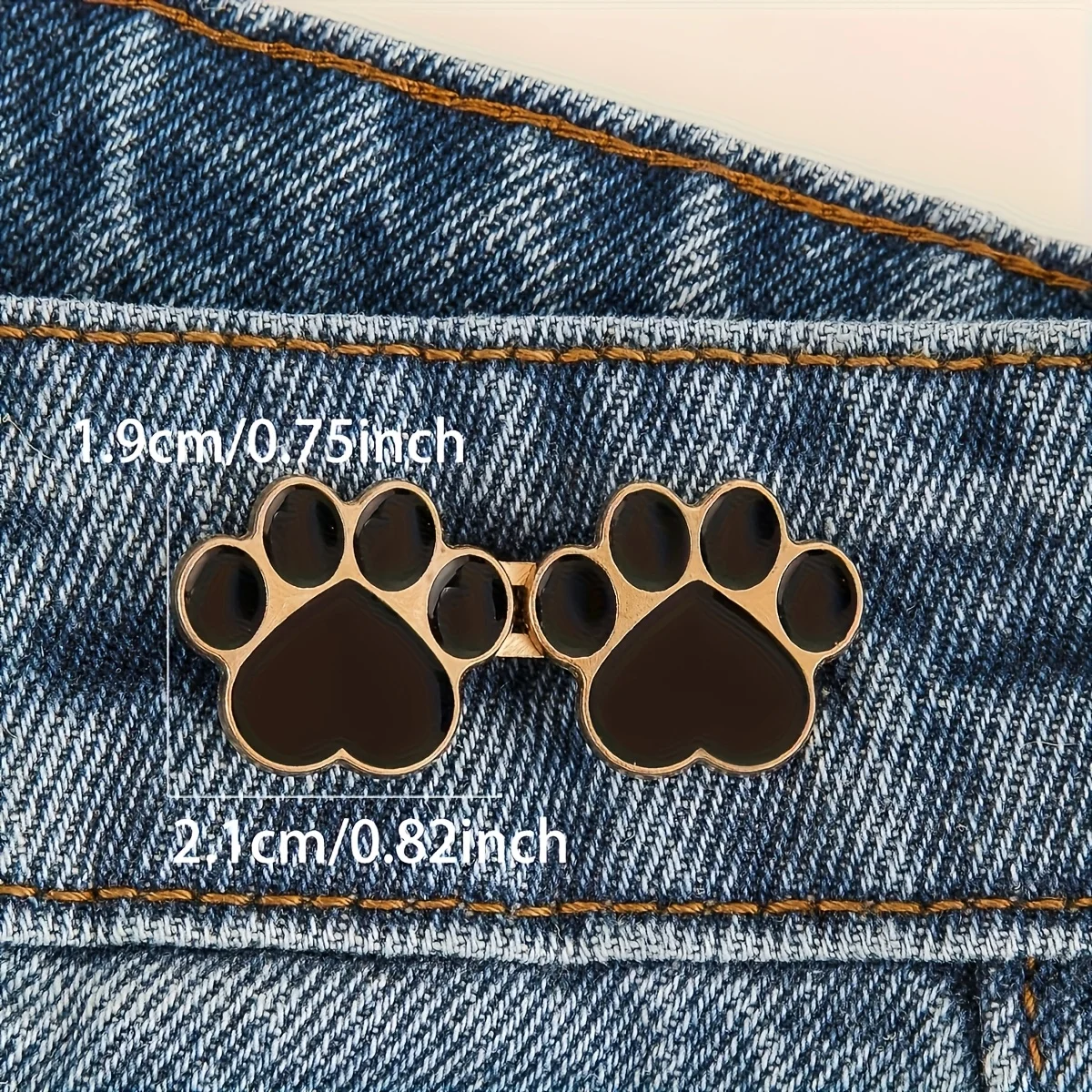 Cute Cat Paw Studs Studless Waist Cinching Buckle Jeans Waist Size Modification Tool 5 Colors Available No Sewing No Punching