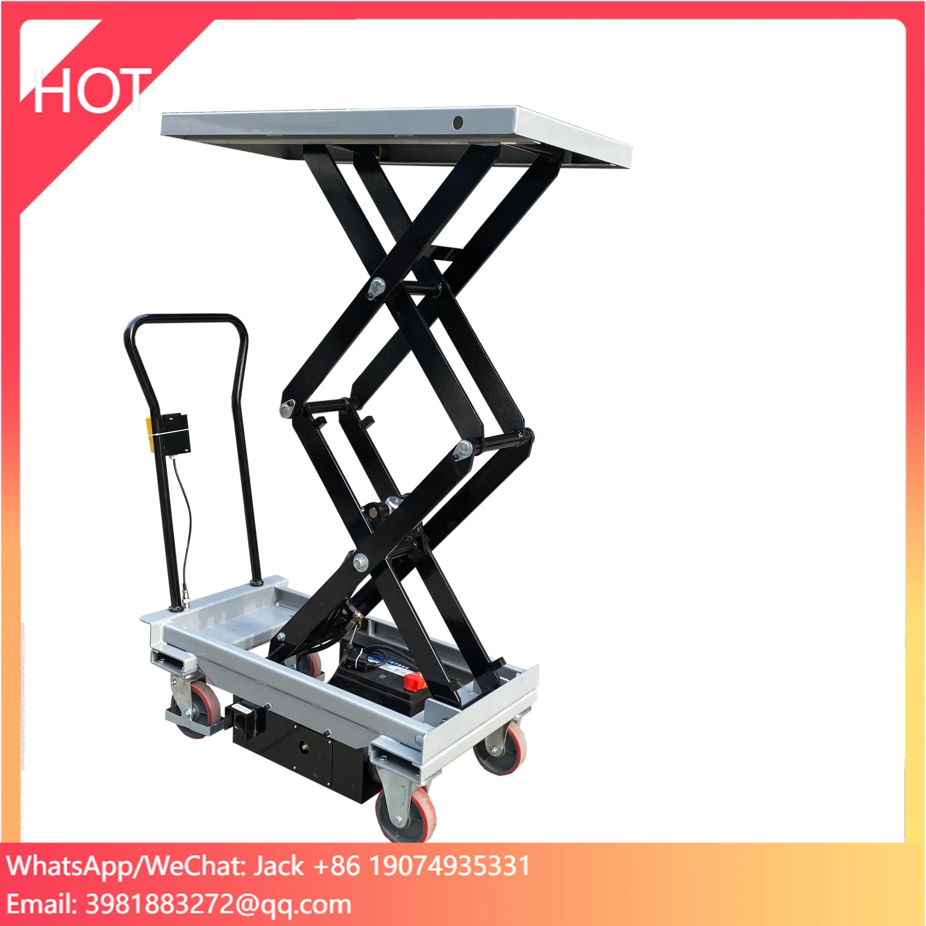 โต๊ะยก JS ความสูงการยก 450 มม.-1600 มม. รับสั่งทำตามความต้องการ ขายส่ง ลิฟท์กรรไกรไฟฟ้าเคลื่อนที่