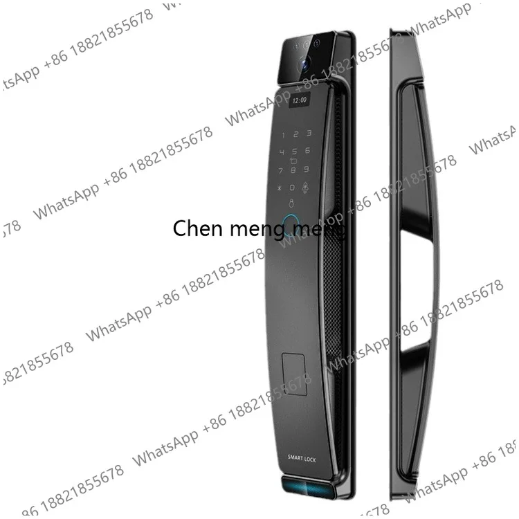 

Автоматический замок с функцией распознавания отпечатков пальцев, сетевой смарт-замок, дверной звонок с паролем и картой доступа, деревянная дверь.