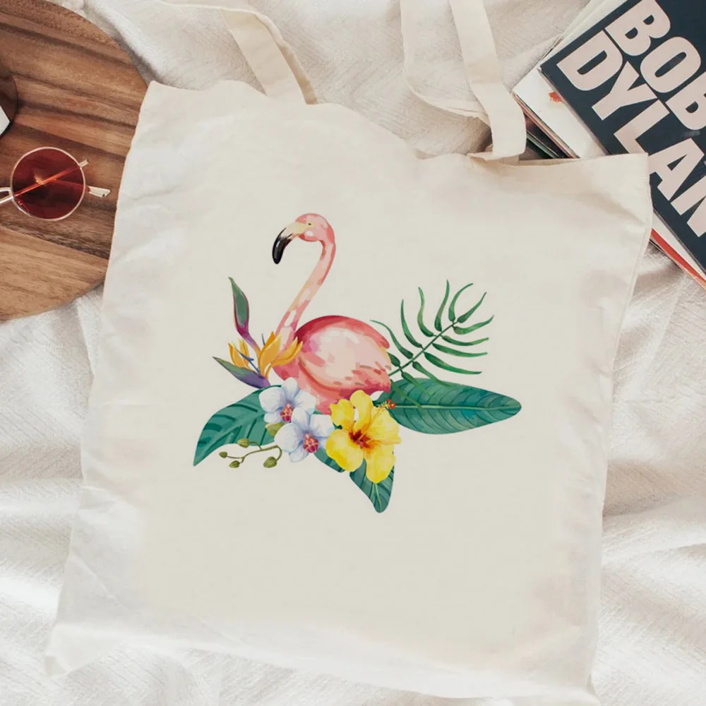 Flamingo shopping bag shopping eco bolsas de tela shopper bolsa bag ecobag net cabas