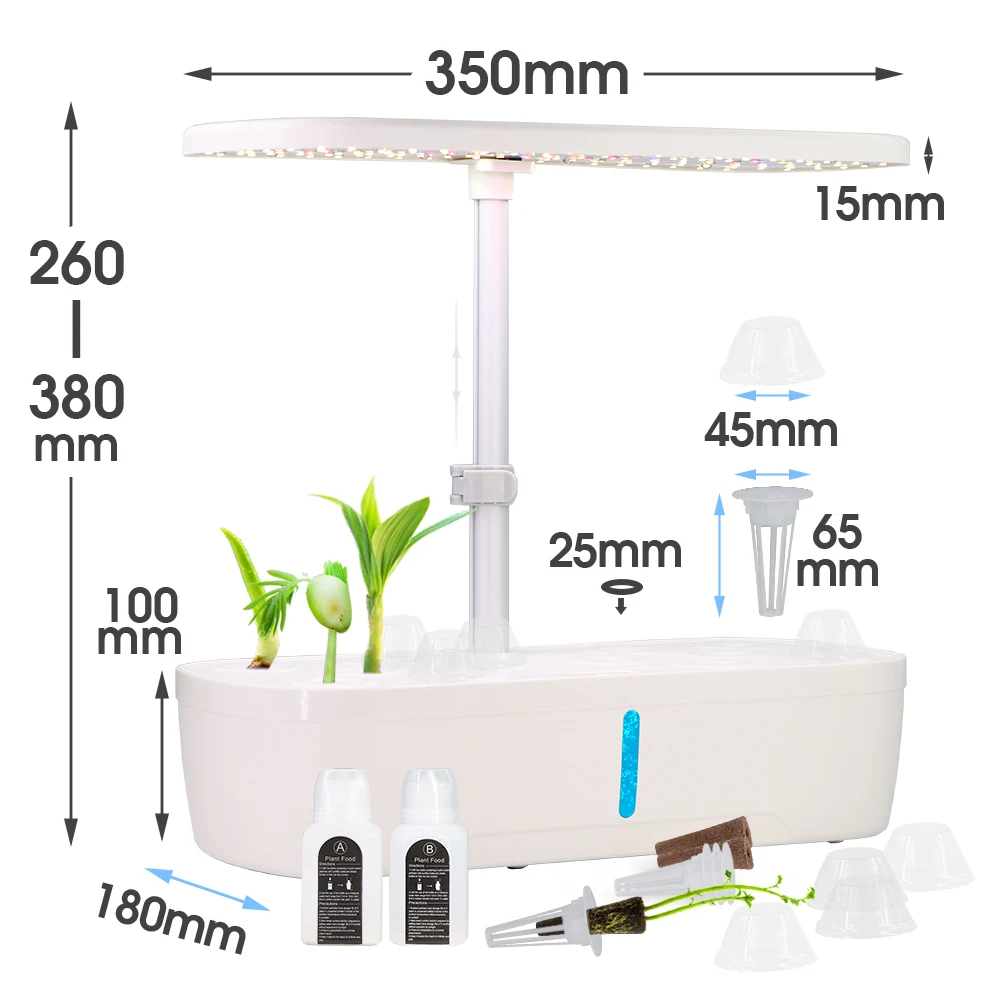 Imagem -05 - Sistema de Cultivo Hidropônico Interno de 12 Cápsulas 4l com Luz Led de Espectro Total Modos Bomba de Oxigênio Automática Recirculada Kit de Cultivo Inteligente para Tomates Morango Hortelã Salsa Ervas