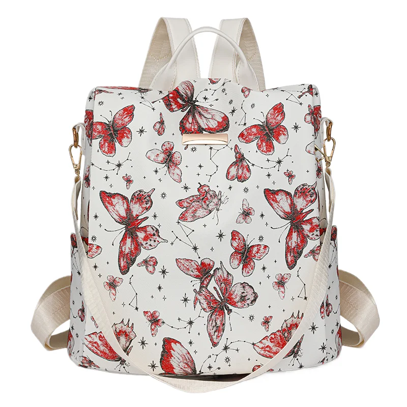 

Women's Anti-Theft Backpack 2025 New Fashion Large Capacity PU Travel Bag for Commuting School with Multi-Pockets