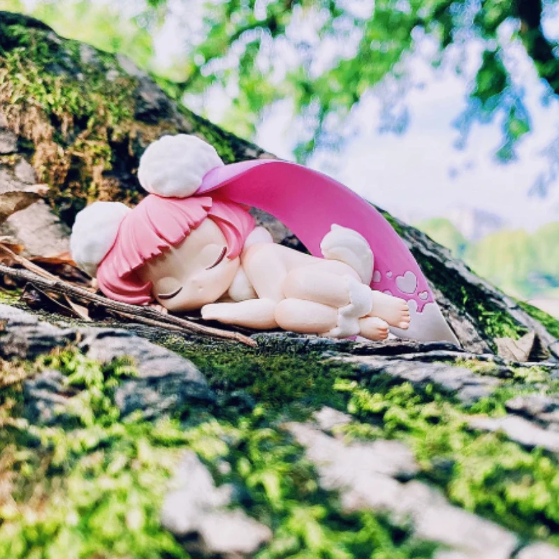 Sleep Elf in The Forest Series Blind Box Kawaii أنيمي عمل أرقام محيطية فريدة من نوعها لسطح المكتب نموذج الديكور نموذج المجموعة