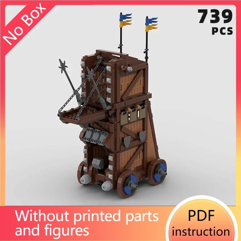 

Мощная средневековая строгальная башня, кирпичи, рыцарский замок, диорама, блоки, военные аксессуары, moc, здание боевой башни