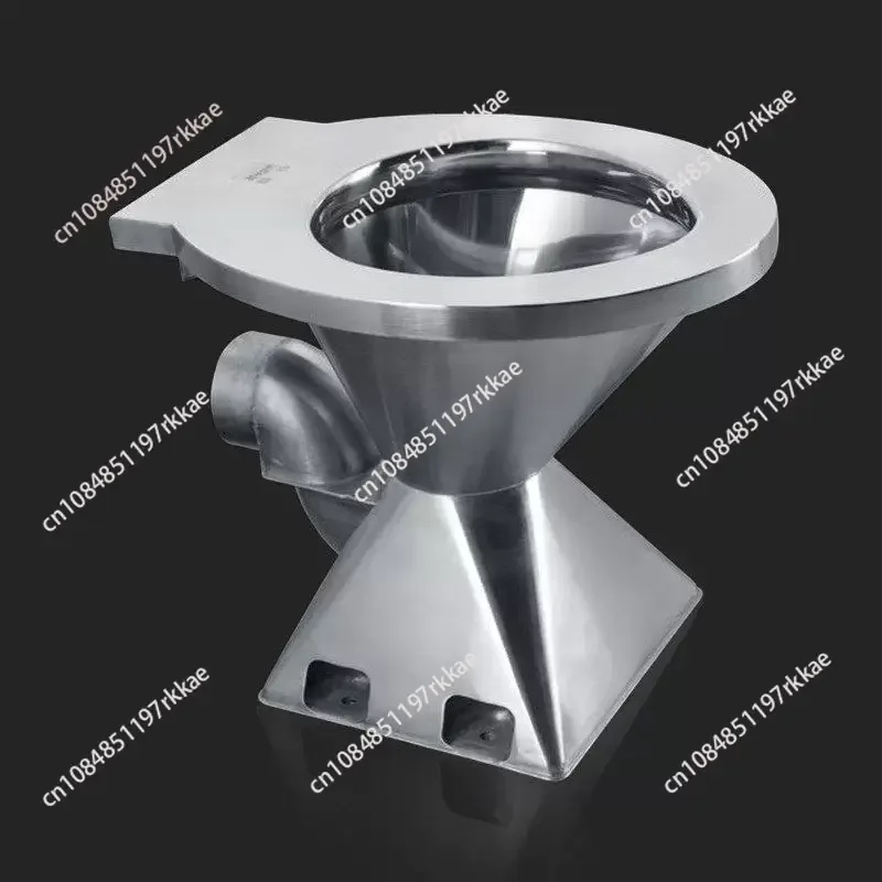 RV Toilet 304 Stainless Steel, Portable All-in-One, Horizontal or Vertical Discharge, Suitable for Marine Camper Caravan