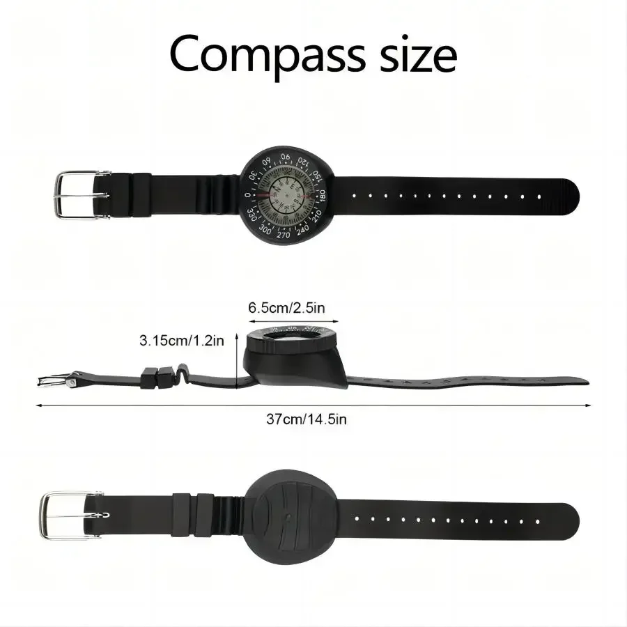 

Watch Outdoor Underwater Compass, High Accuracy Professional Outdoor Compass for Hiking Gliding Camping Climbing Wrist Compass