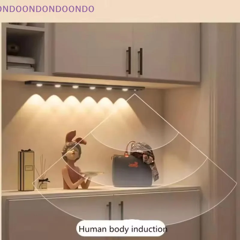 

Ночник с датчиком движения, регулируемой яркостью и зарядкой через USB, трехцветный светодиодный, для кухни или гардероба, доступен в размерах 20 см/40 см/50 см