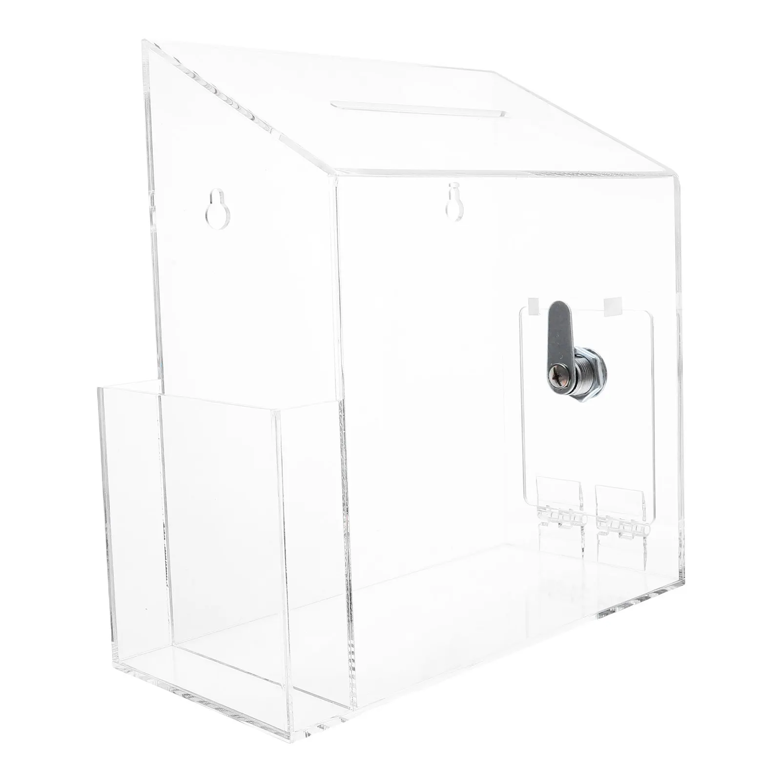 

Acrylic Suggestion Box Slot Clear Transparent Design for Ballot Voting Donation Collection Ideal for Office Wedding