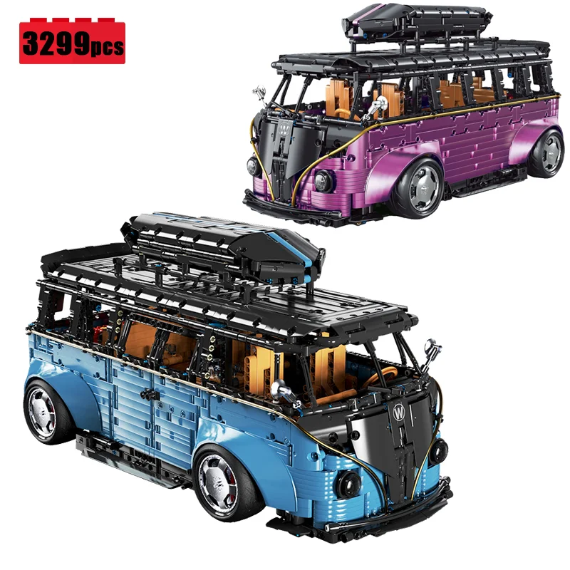 

2022 New Moc Idea MVP Car City Bus Remote Control Camper Van Building Blocks Bricks Model Toys for Children Christmas Gift Set