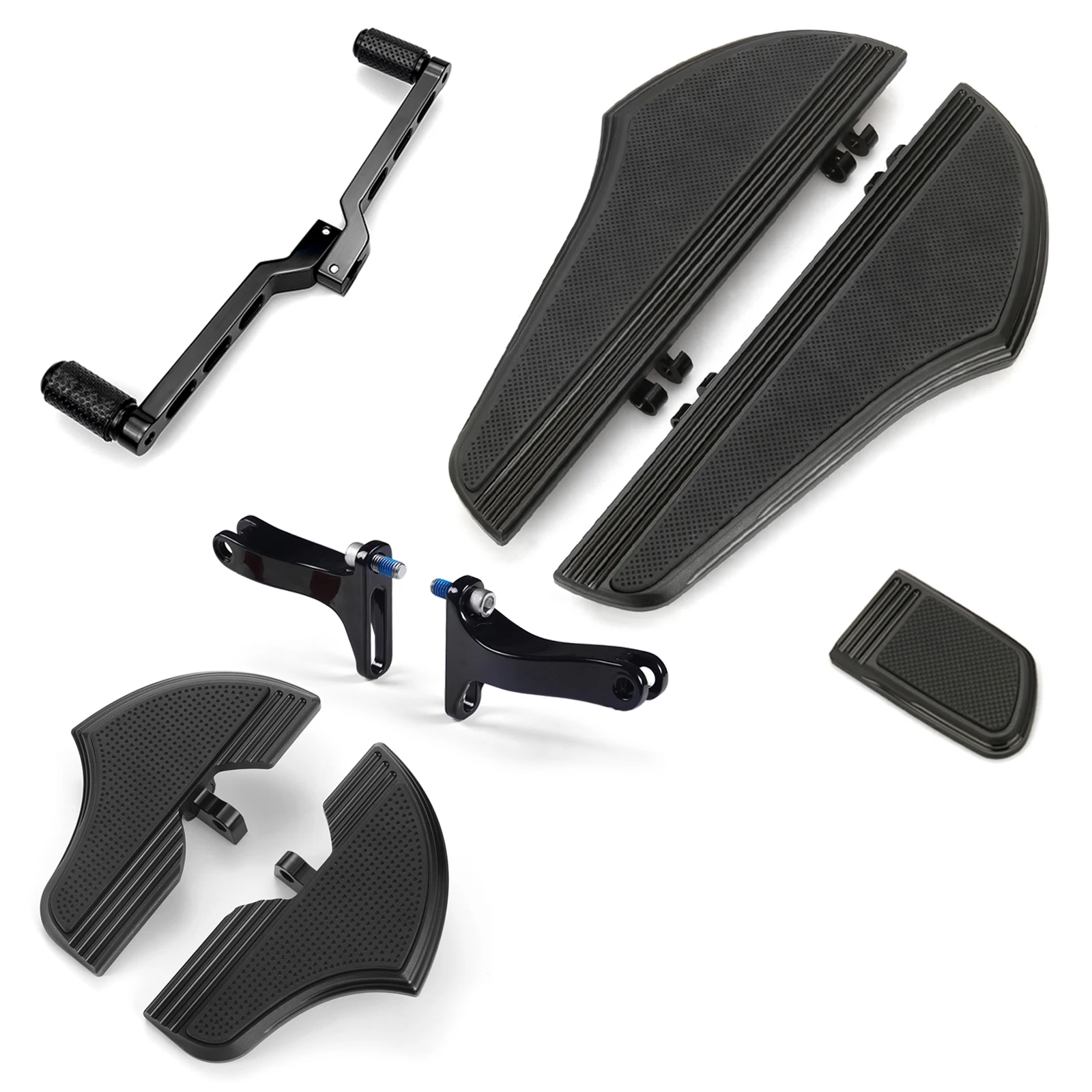 

STLF Black Defiance Floorboards Heel Toe Shift Levers for Touring Flt Standard Flht Flhrs Footboard Special Flhxs 1980-up