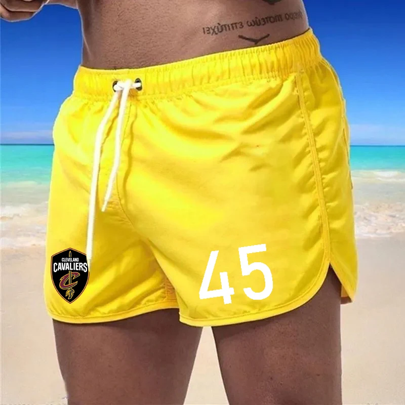 Pantaloncini estivi da uomo Costume da bagno Pantaloncini da surf ad asciugatura rapida Costume da bagno Traspirante con coulisse con tasche Pantaloni da surf da spiaggia