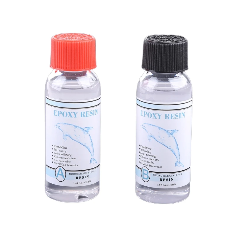 E0BF Epoxy Resin for Table Top DIY Arts Make Easy Mix 1:1 AB Glue Casting Molds Craft