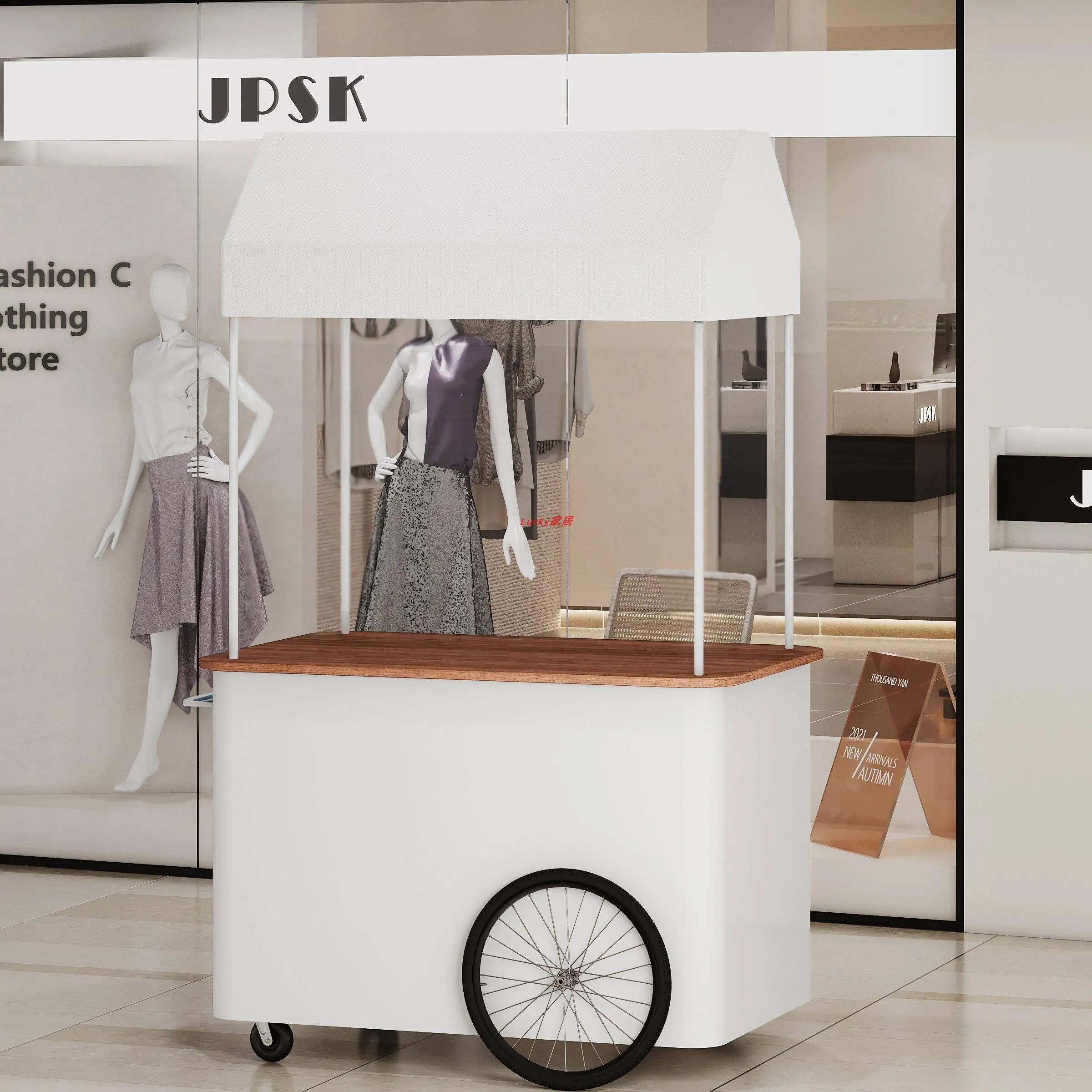 *  Food Bike High Quality Hot Dog Cart Food Cart Portable Trailer Snack Food Cart