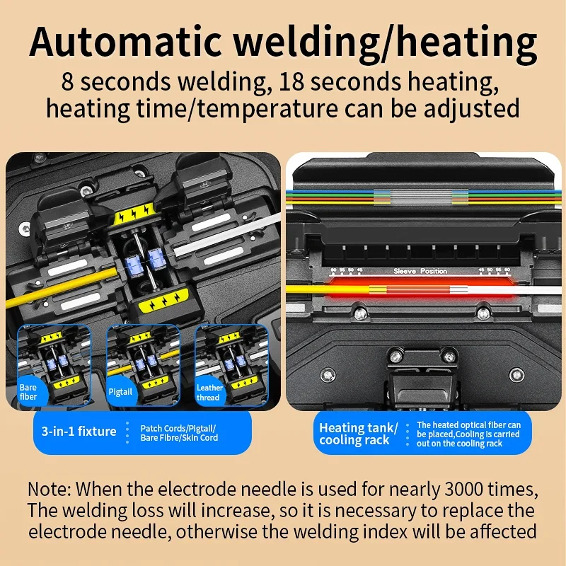 آلة ربط الألياف L-90C 10 لغات مع شاشة تعمل باللمس 6 محركات OPM VFL أدوات #5