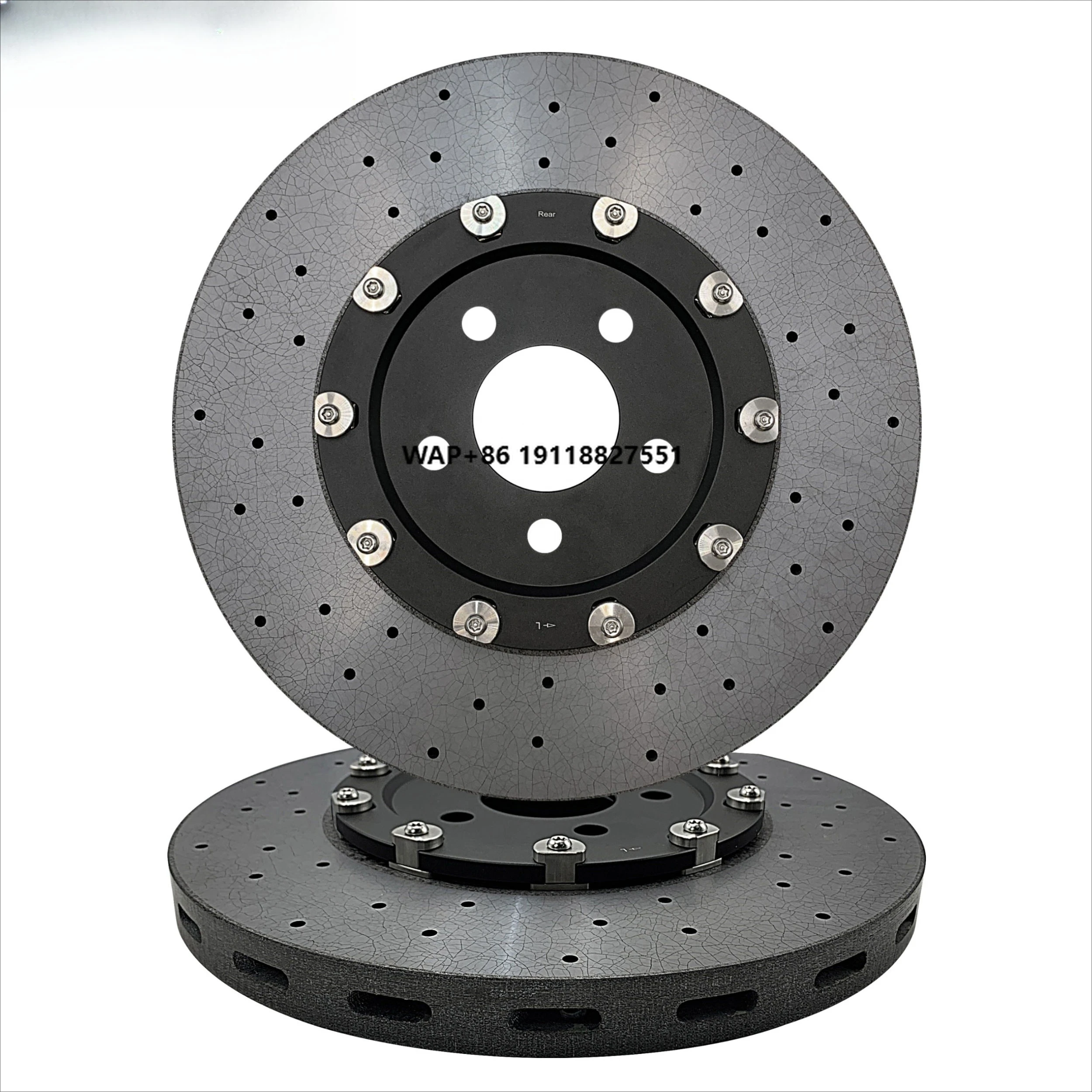 

Upgraded 370mm Carbon Ceramic Brake Disc with Long Carbon Fiber & Slotted Design for Mustang Coupe Shelby GT500
