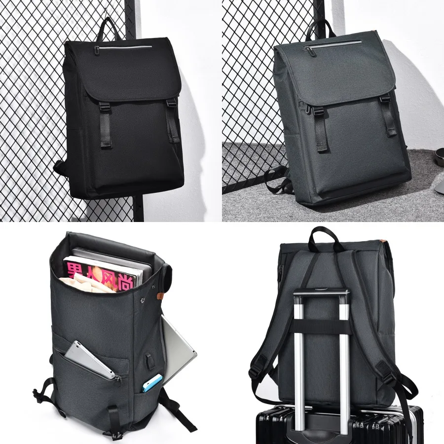 

【New style】New style backpack for men fashionable all-matching simple bag 15.6-inch computer backpack large-capacity travel bag