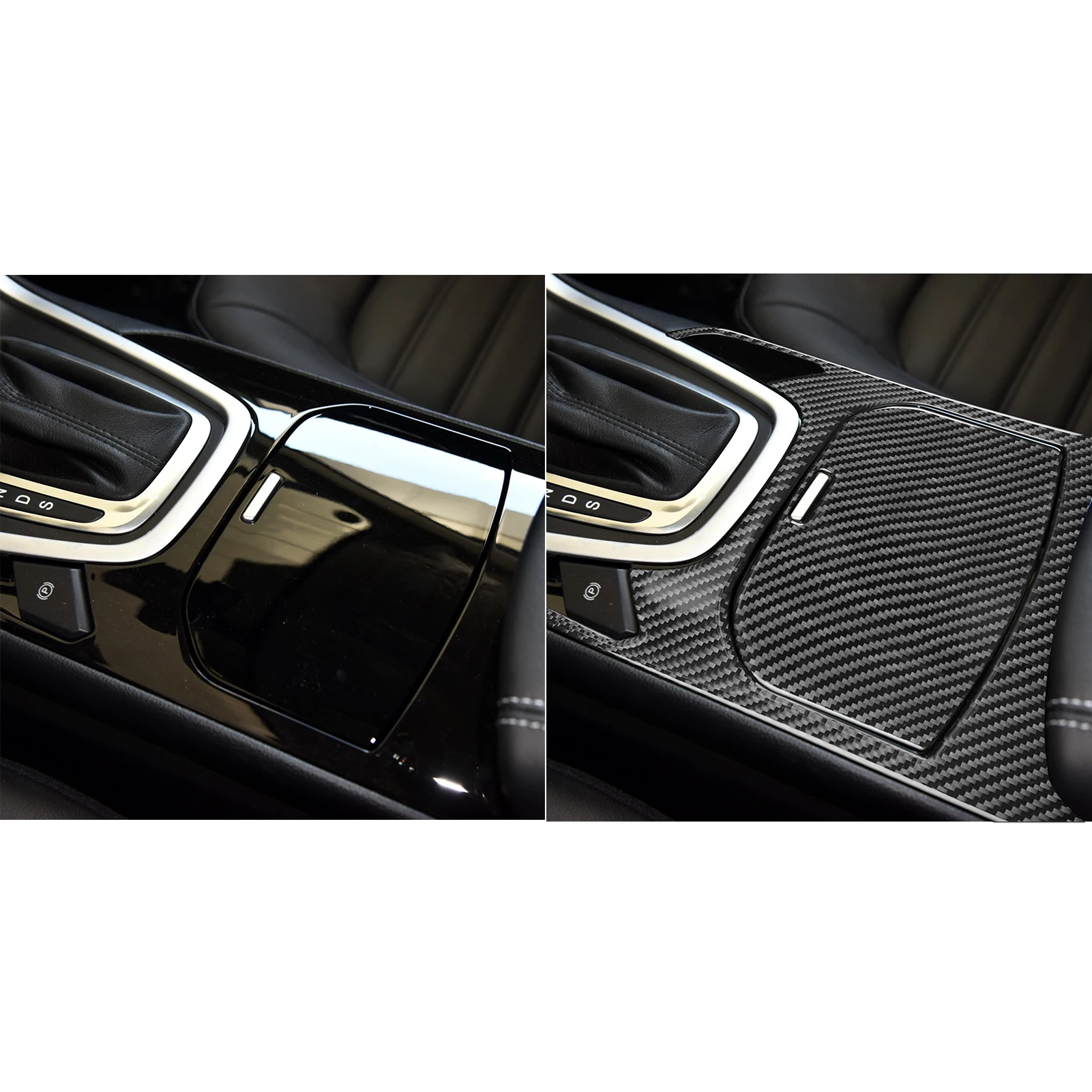 For Ford Edge 2015 2016 2017 2018 2019 Accessories Carbon Fiber Interior Door Lifting Air Outlet Trim Sticker