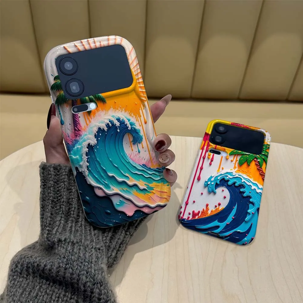 

Heatwave Island Pattern Phone Case For Redmi Note 8 10 10T 10S 11 11S 11E 11T SE Pro Max Plus 5G Wave Oil Film