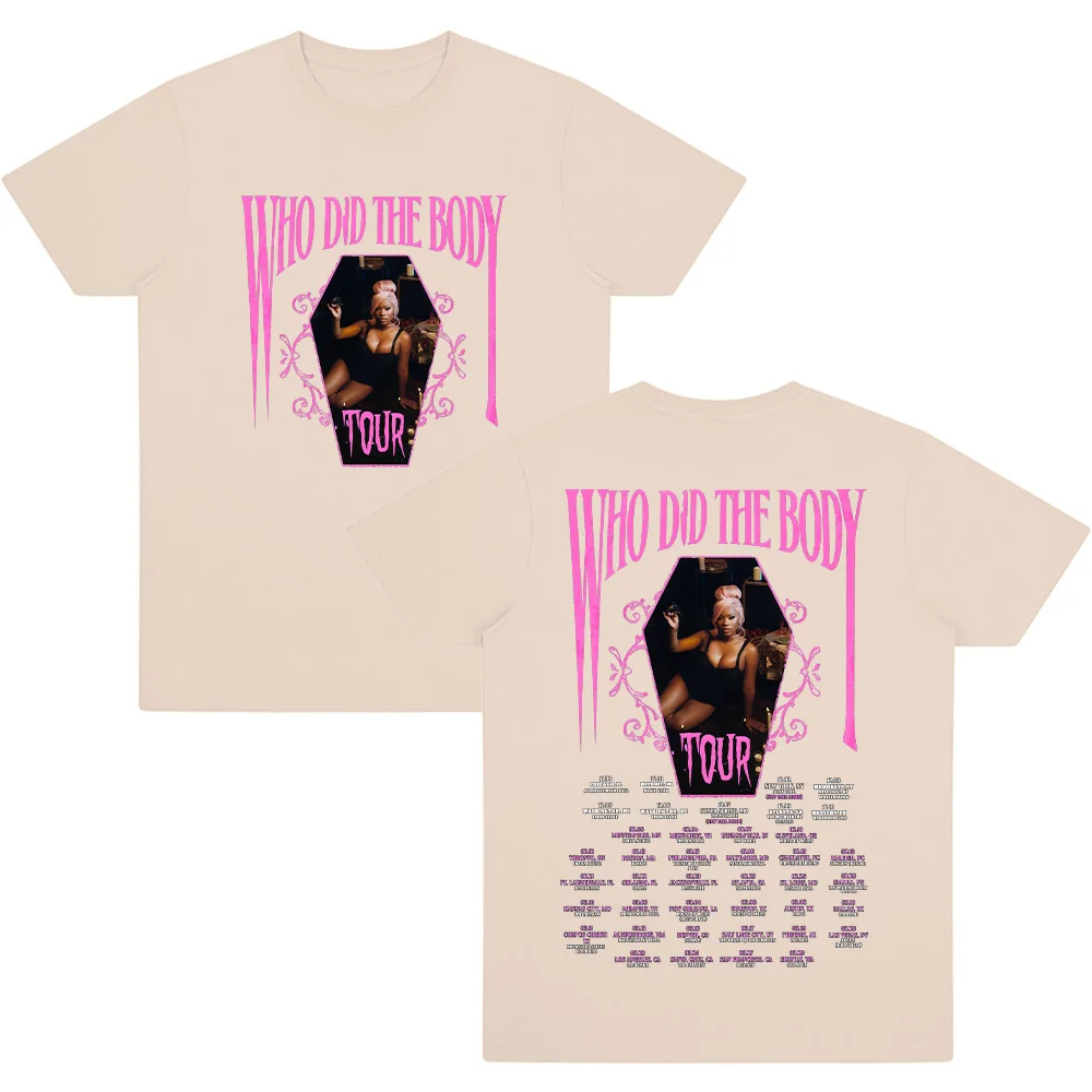 تي شيرت Monaleo Who Did The Body Tour ملابس جرافيك جانبين للجنسين قطن مريح ناعم تي شيرت كاجوال بأكمام قصيرة Y2K