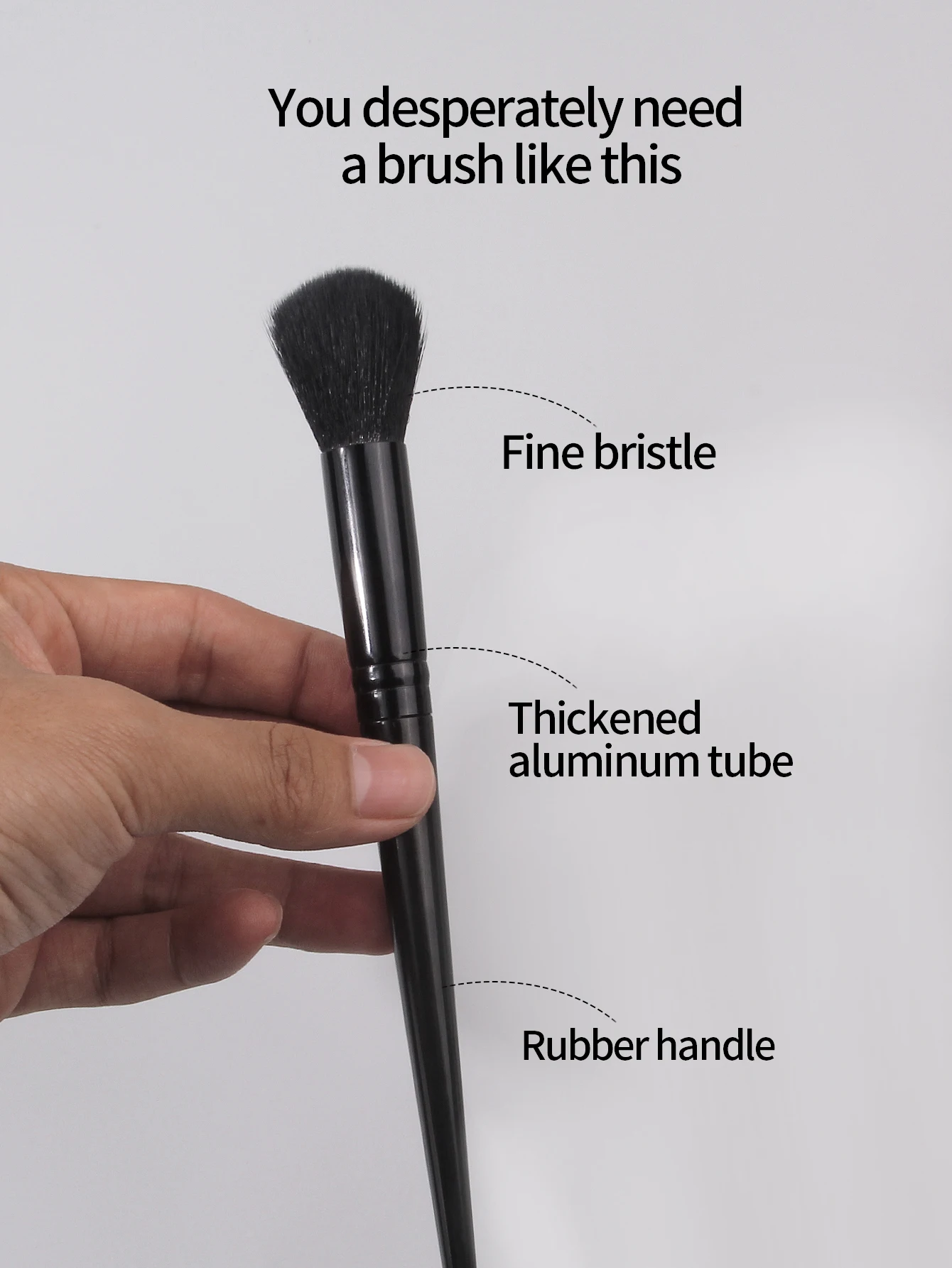 3 pezzi professionale per trucco viso evidenziatore pennello per sfumare manico lungo pennello per fard pennello per correttore strumenti per trucco di bellezza