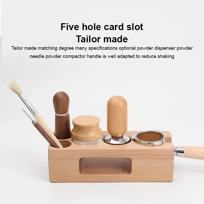 

Держатель тампера для кофе из цельного дерева, опорное основание, многофункциональный инструмент-распределитель, аксессуары для бариста, ресторана, эспрессо-машины ​ ​