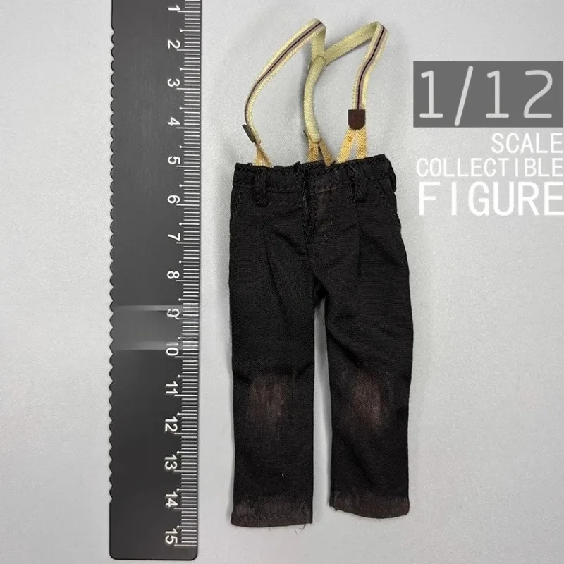 ชุดทหารชายสีดำแบบโบราณ ขนาด 1/12 สำหรับตกแต่งตุ๊กตาแอคชั่นฟิกเกอร์ขนาด 6 นิ้ว