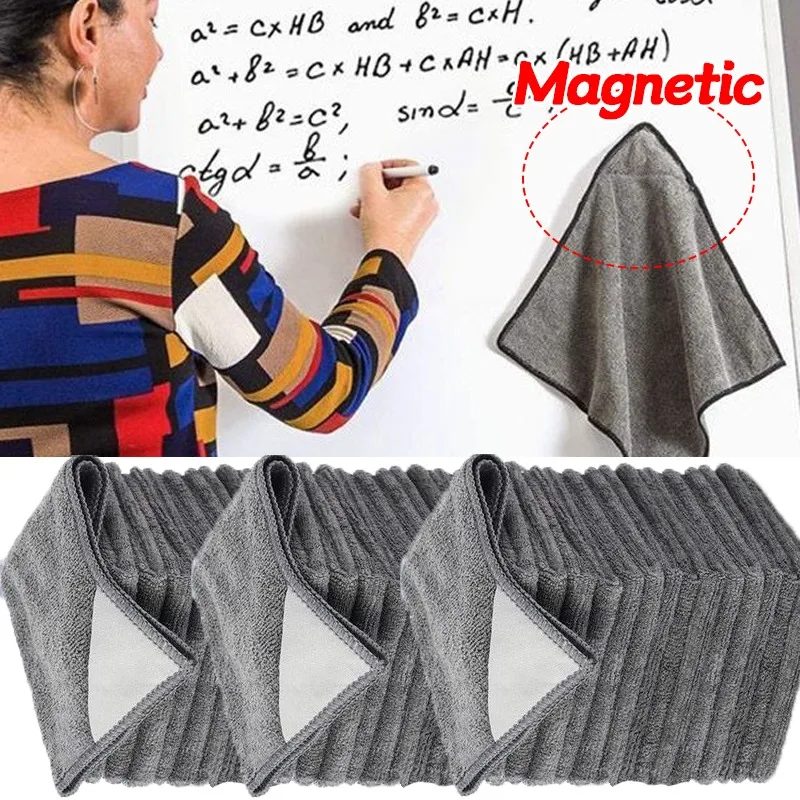 

1-10 шт. магнитная салфетка из микрофибры для офиса и автомобиля, многоразовая впитывающая салфетка для мытья посуды, впитывающие полотенца для домашнего окна