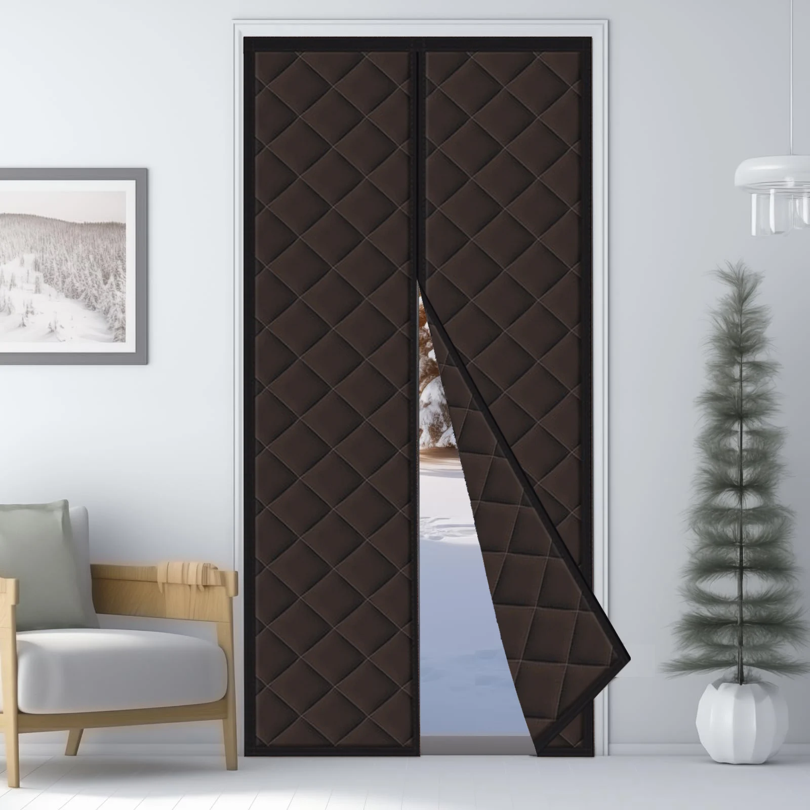 Winter Windproof and Cold Resistant Air Conditioning Insulation Curtains Oxford Cloth Door Curtains in Winter