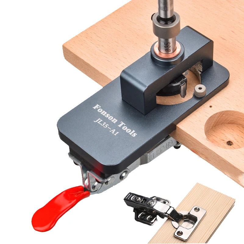 35mm cerniera Jig sega a tazza guida di perforazione della porta in legno per mobili dell\'armadio cerniere a scomparsa installazione strumenti di