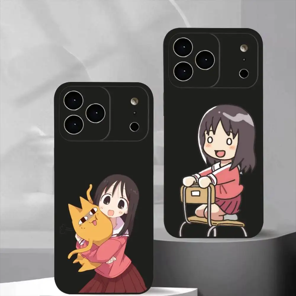 Чехол для телефона Azumanga Daioh Osaka Anime для iPhone 17, 16, 15, 14, 13, 12, 11 Plus, Pro Max, черный силиконовый чехол.