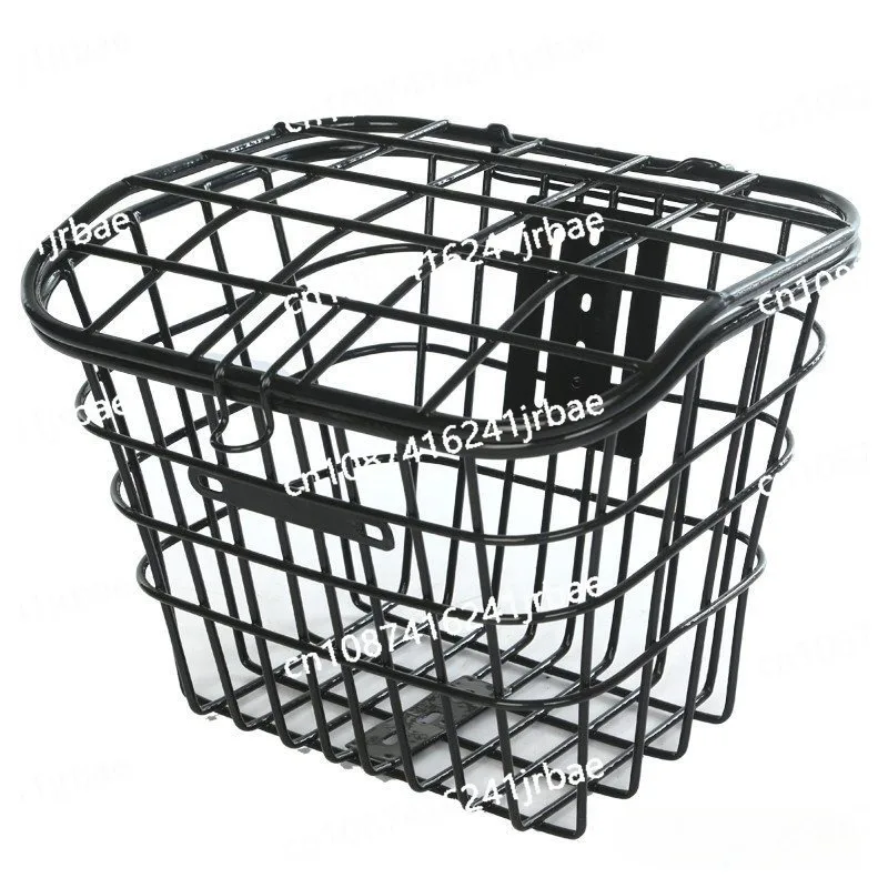 Bicycle Storage Basket Metal Wire with Cover Black Sturdy Lightweight