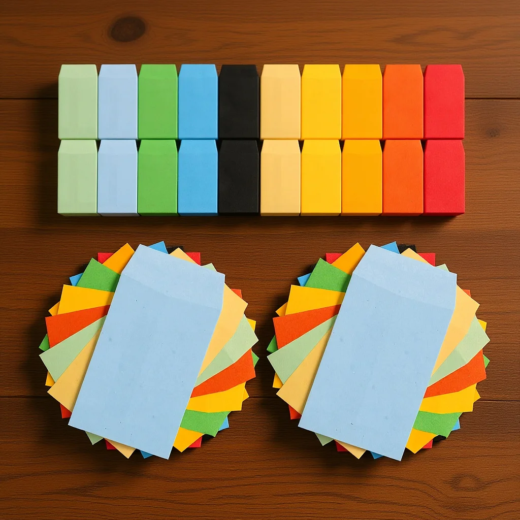 

50Pcs Solid Color Small Envelopes Water Glue Closure Envelopes for Cash Coins Stamps Photos Letters Card Holding Party Favor