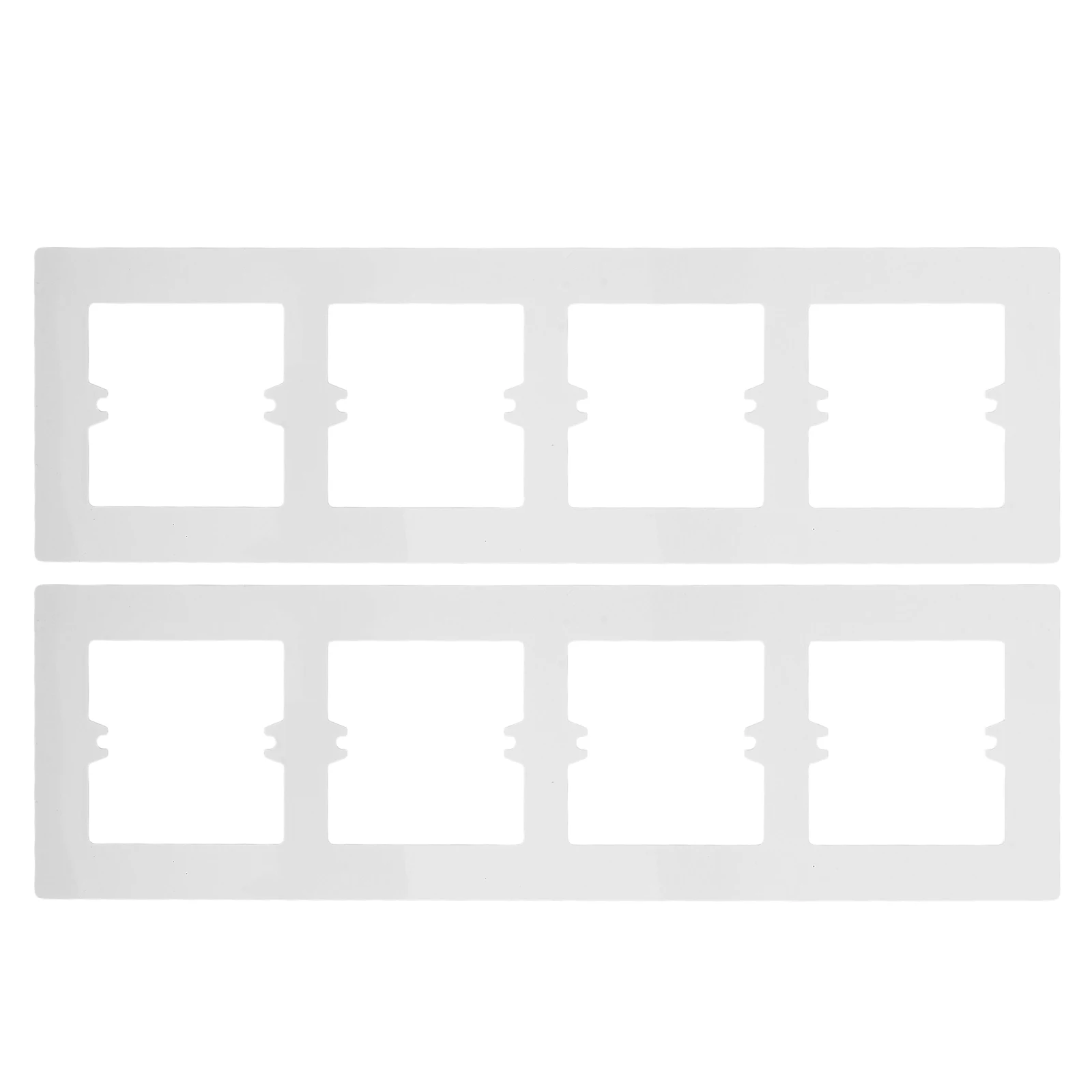 2 Pcs Switch Outlet Panel Receptacle Wall Plate Decorative Plastic Electrical White Cover Gaps Repair Modern Compatibility