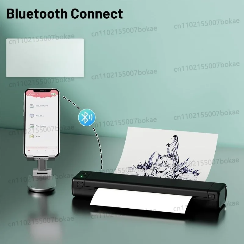 

Portable mini error correction thermal printer for office printing, tattoo A4 printing