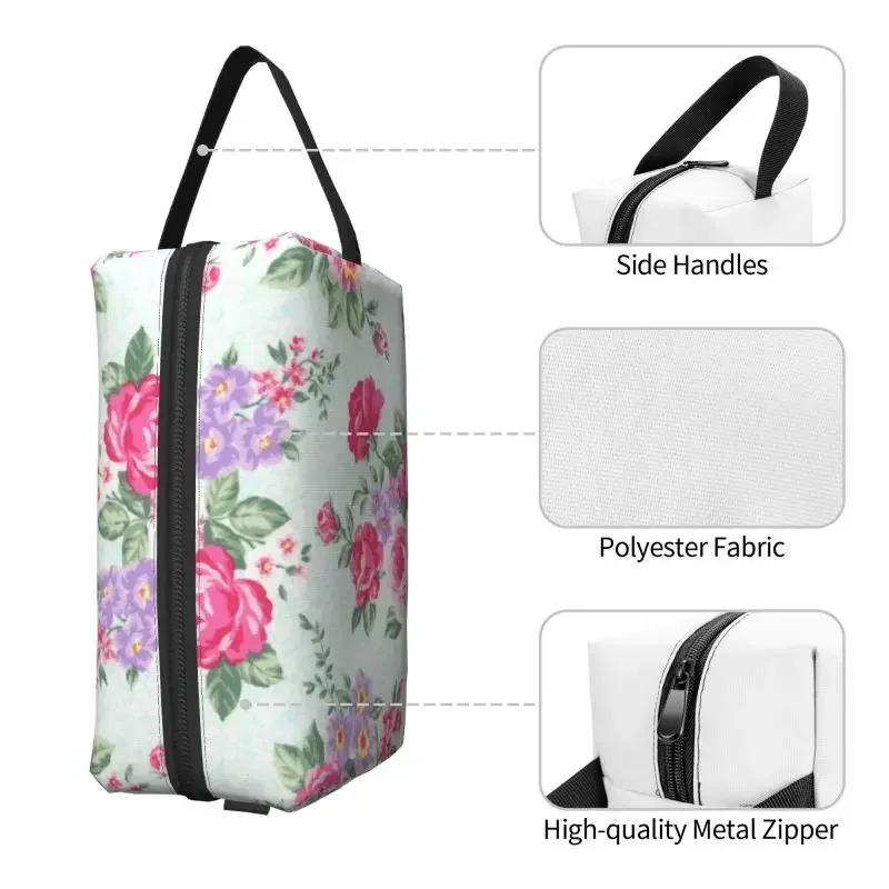 1PC Kunst Blume Toilettenartikel Lagerung Tasche Tragbare Make-Up Tasche Kosmetik Tasche Make-Up Zubehör Große Kosmetik Tasche Reise Kulturbeutel