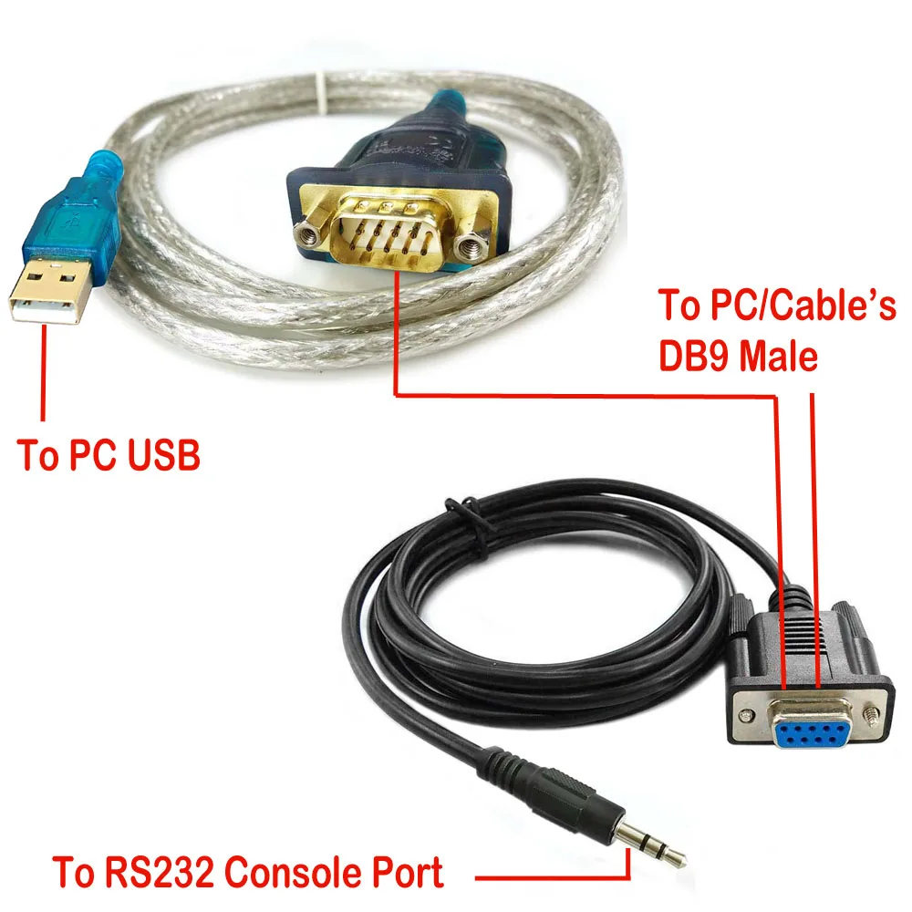 USB/RS232 to Stereo Plug TRS Aux DB9 to 3.5mm Audio Cable for Intel Galileo Console Gen1 Debug Cable